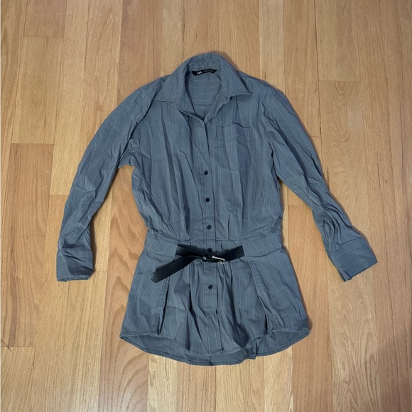 Zara Grey Belted Romper Jumpsuit - Picture 4 of 6